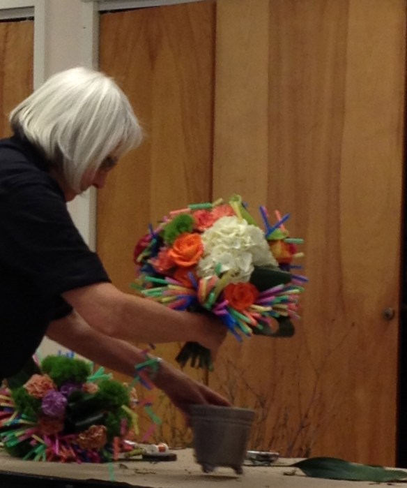 fun bouquet using straws