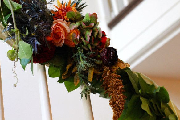 detail of fall garland