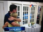 Winner of US Open Justin Rose...finding out he won, my flowers in background.